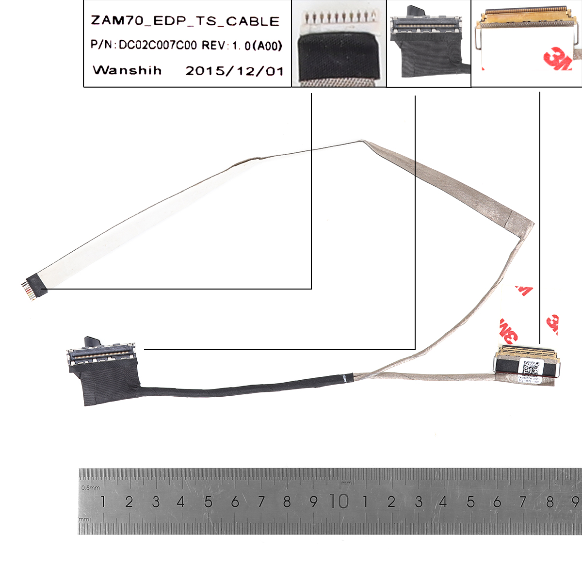 Picture of New LCD Display Screen Cable Replacement  For Dell Latitude E5450 DC02C007C00 FHKK7 ,ORG